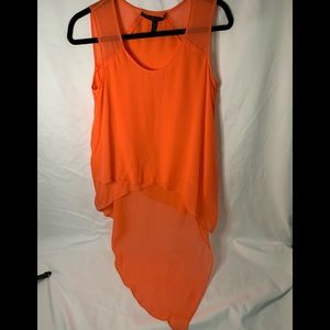 BcbgMaxAzria High Low sheer Tank